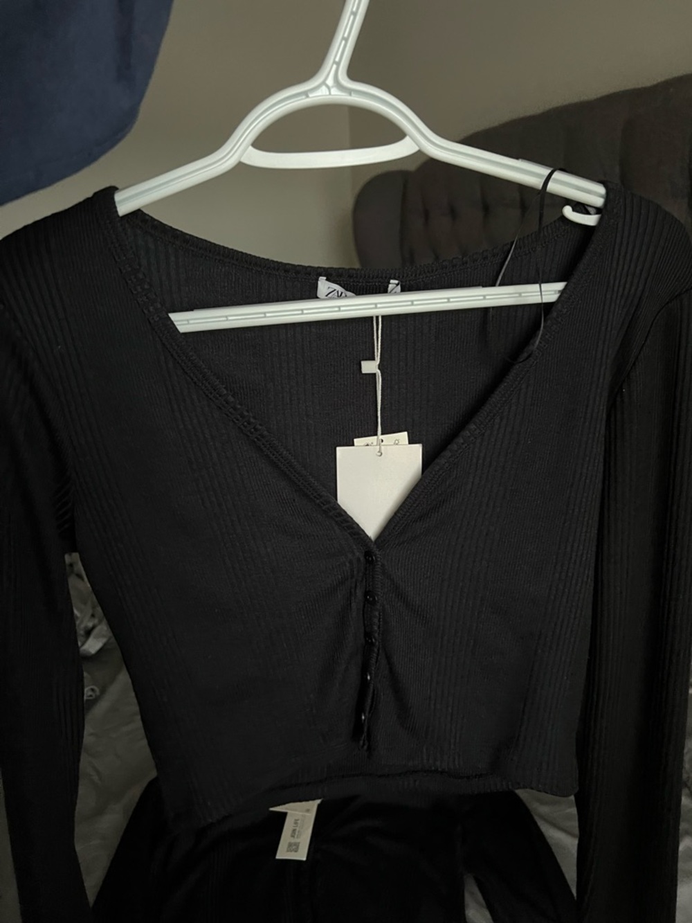 Zara Cropped Cardigan Button Down size M